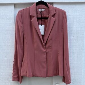 Farrow Dusty Rose Single-Button Tailored Blazer
